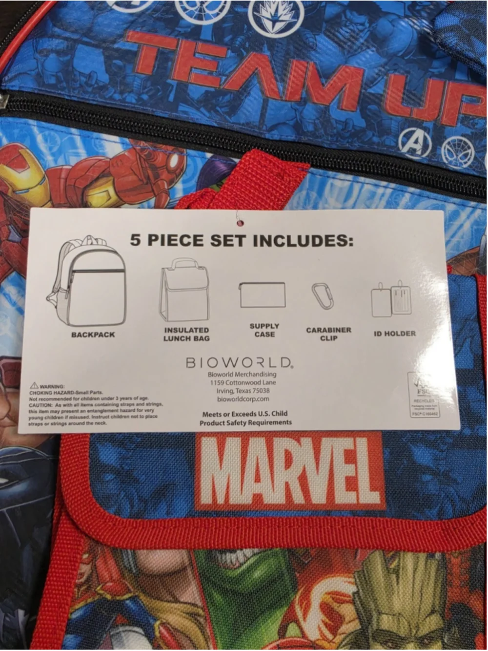 Marvel Spiderman Hulk Guardians of The Galaxy Iron Man 5 Piece Set 16
